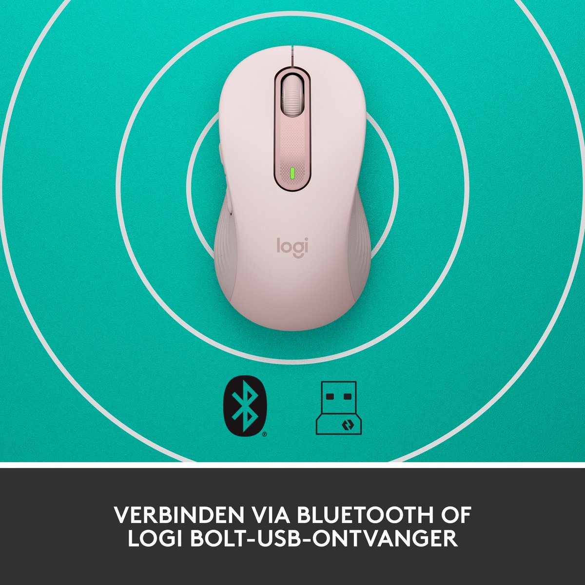 Logitech Signature M650 L Draadloze Muis - Roze