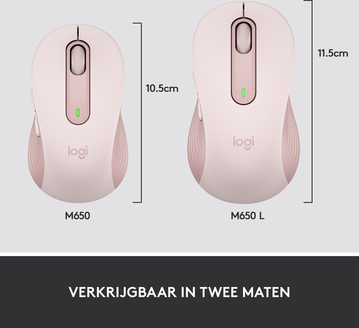 Logitech Signature M650 L Draadloze Muis - Roze