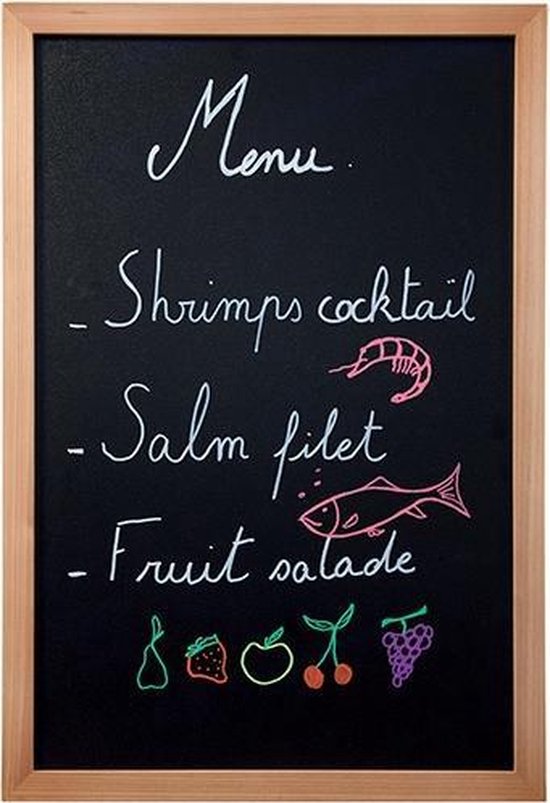 Securit Krijtbord Woody Ft 40 X 60 Cm, Teak