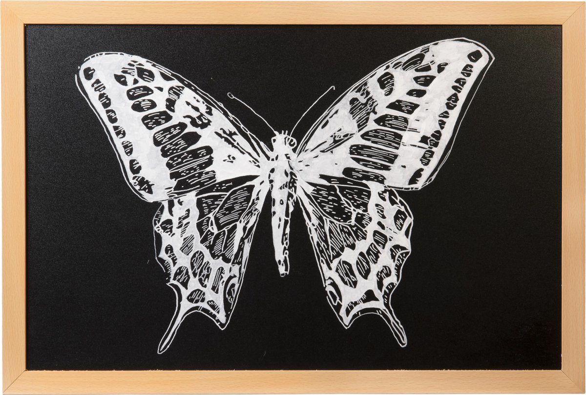 Securit Krijtbord Woody Ft 40 X 60 Cm, Teak