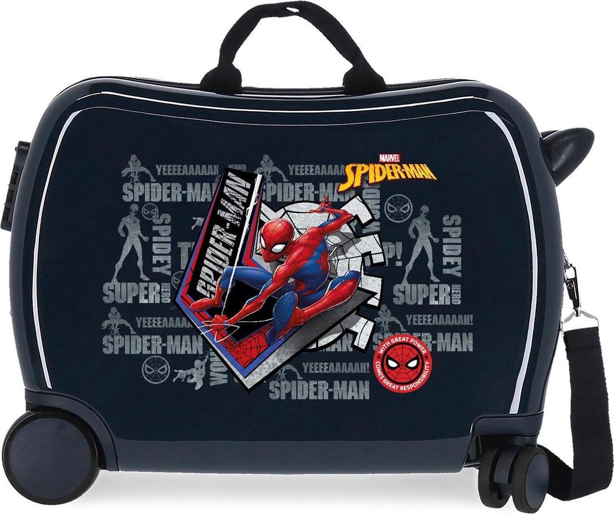 Spiderman Abs Rolling Suitcase 4w. (2.multid) Great Power Navy