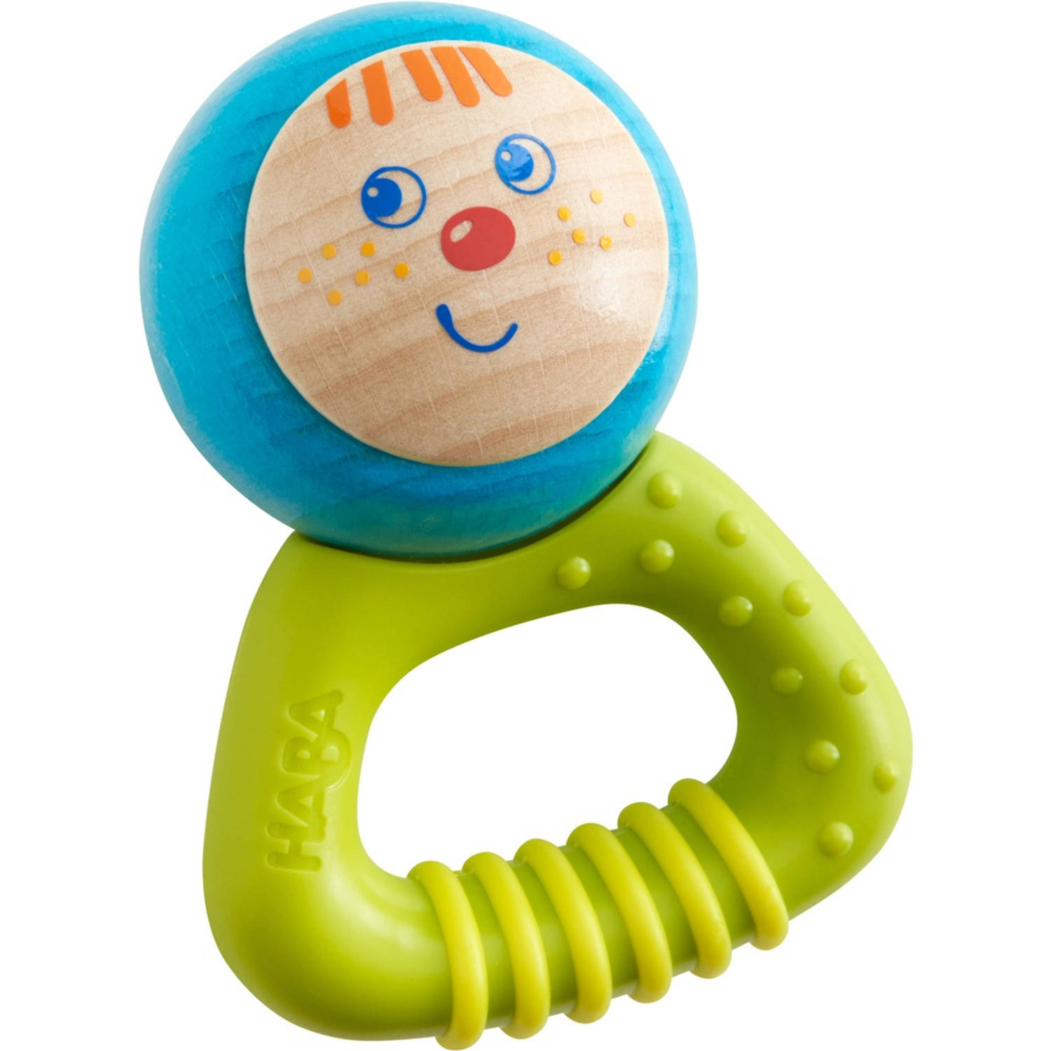 HABA Rammelaar Kabouter Bella/blauw 9 Cm - Groen