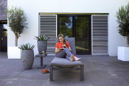 Capi Europe Vaas Eleg Laag Rib Nl 36x47 Antraciet - Zwart