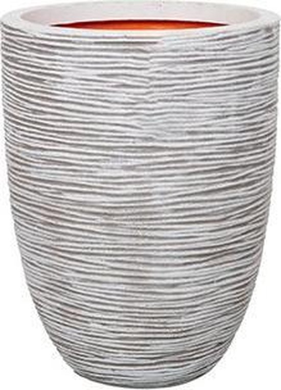 Capi Europe Vaas Eleg Laag Rib Nl 36x47 Antraciet - Zwart