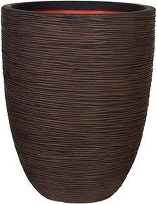 Capi Europe Vaas Eleg Laag Rib Nl 36x47 Antraciet - Zwart