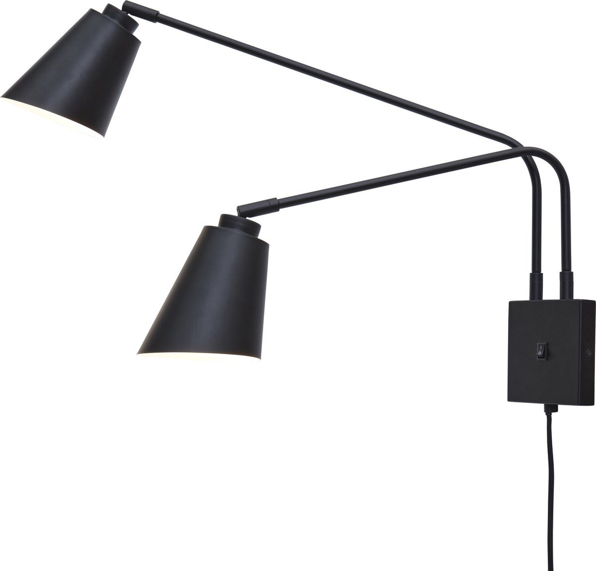 It's about RoMi Bremen Wandlamp - 2-kap - Zwart