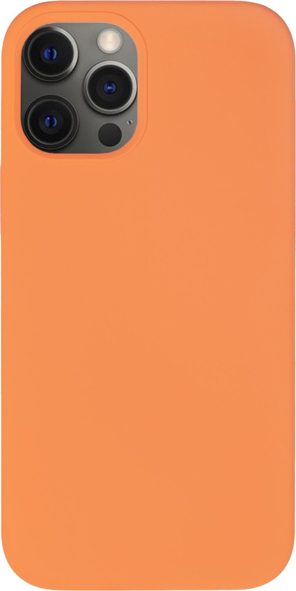 Bmax Liquid Silicone Case Hoesje Voor Iphone 12 Pro Max - Kumquat/ - Oranje