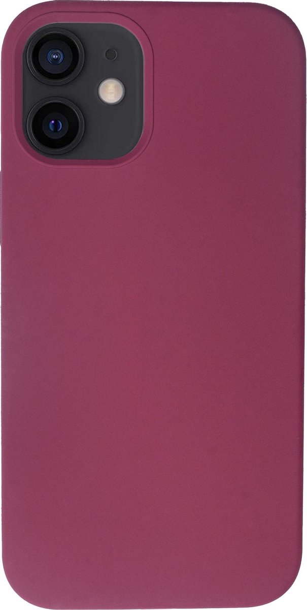 Bmax Liquid Silicone Case Hoesje Voor Iphone 12 Mini - Plum/pruim - Paars