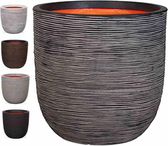 Capi Europe Pot Bol Rib Nl 43x41 Antraciet - Zwart