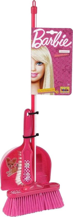 Barbie Klassiek Speelgoed Veegset 3-delig - Roze