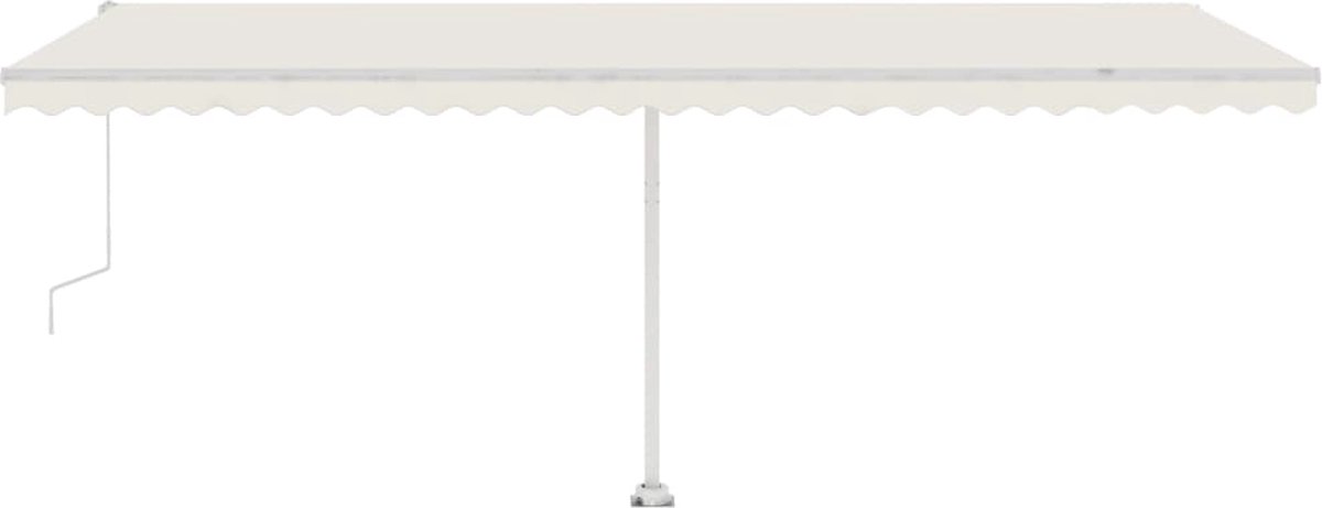 Vidaxl Luifel Automatisch Met Led En Windsensor 600x350 Cm Crèmekleur