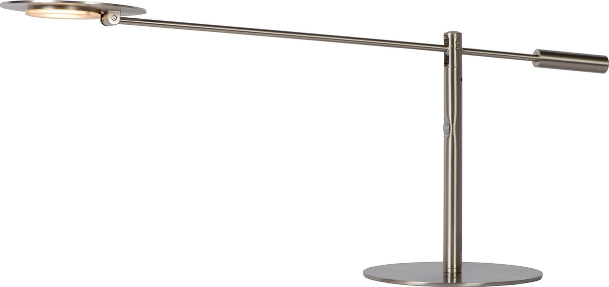 Lucide Anselmo Bureaulamp-mat Ch.-ø25-led Dimb.-9w-3000k - Grijs