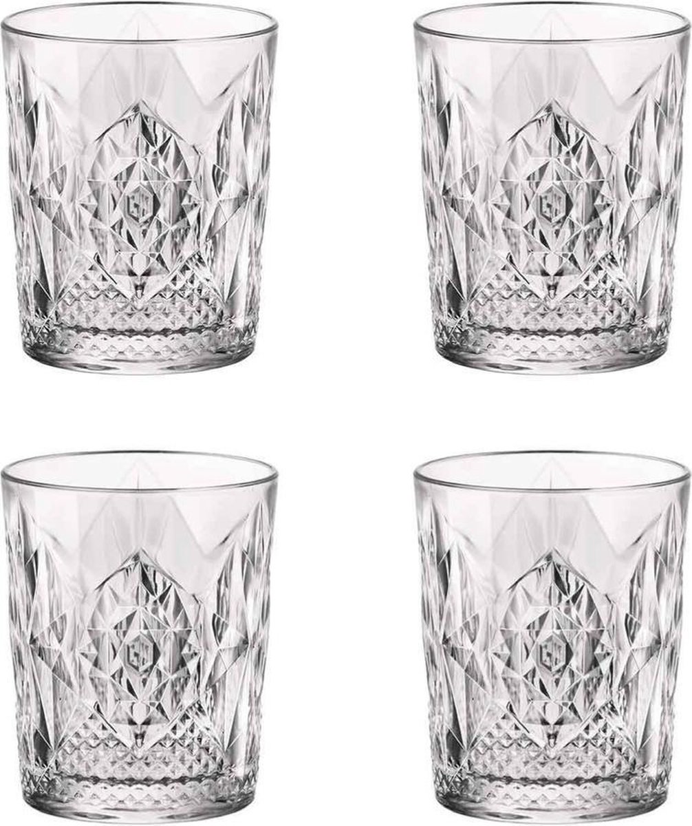 4x Stuks Tumbler Waterglazen/whiskyglazen 400 Ml - Whiskeyglazen