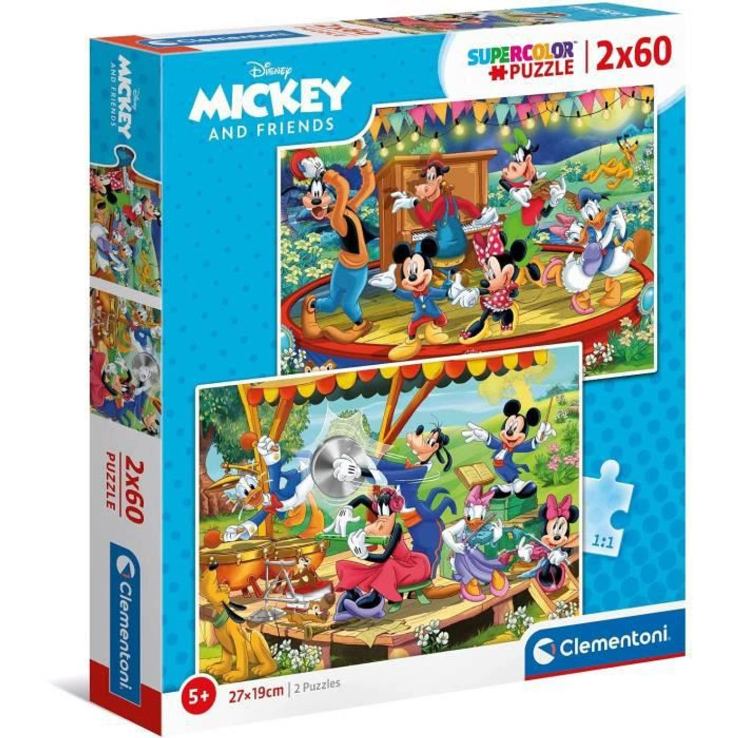 Clementoni - 21620 - 2x60 Stukjes - Mickey En Vrienden