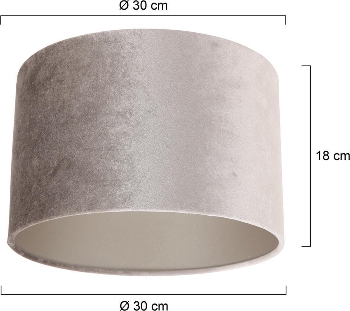 Steinhauer Prestige Chic Lampenkap Velvet Kap Ø30 Cm 18 Cm Hoog - Bruin