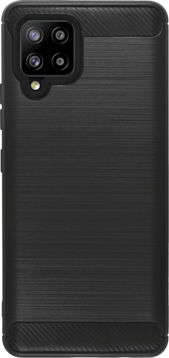 Bmax Carbon Soft Case Hoesje Voor Samsung Galaxy A42 - Black/ - Zwart