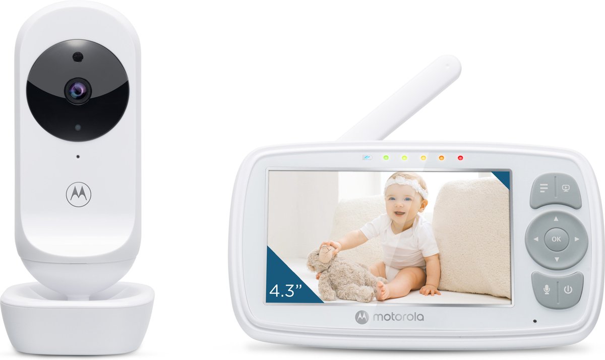 Motorola Nursery Babyfoon - Met Camera - Vm34 - 4.3-inch Kleurendisplay - Terugspreekfunctie - Slaapliedjes