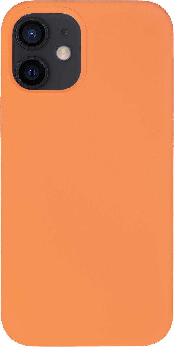 Bmax Liquid Silicone Case Hoesje Voor Iphone 12 Mini - Kumquat/ - Oranje