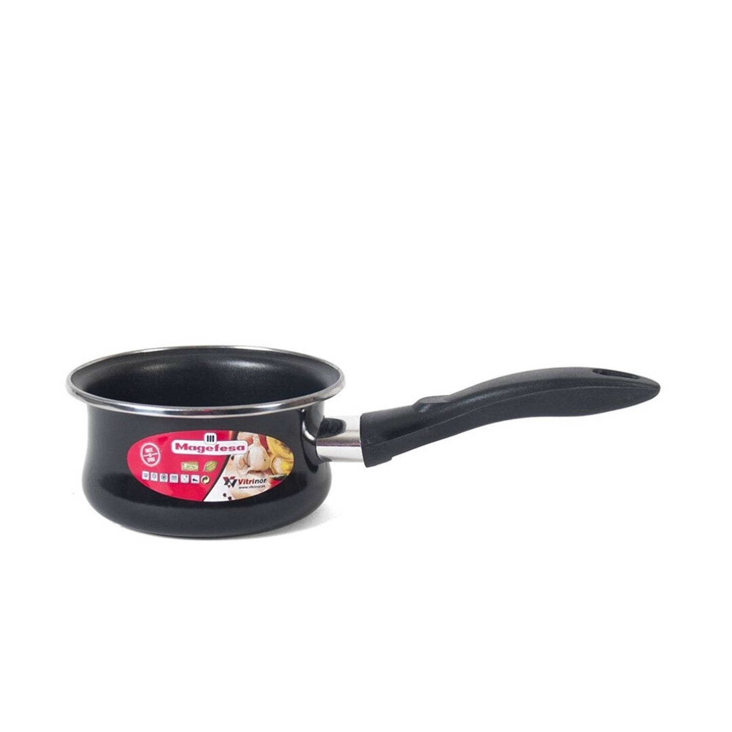 Steelpan/sauspan Anti Aanbaklaag 16 Cm - Steelpannen - Zwart