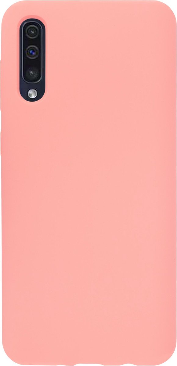 Bmax Liquid Silicone Case Hoesje Voor Samsung Galaxy A50 - Peach - Roze