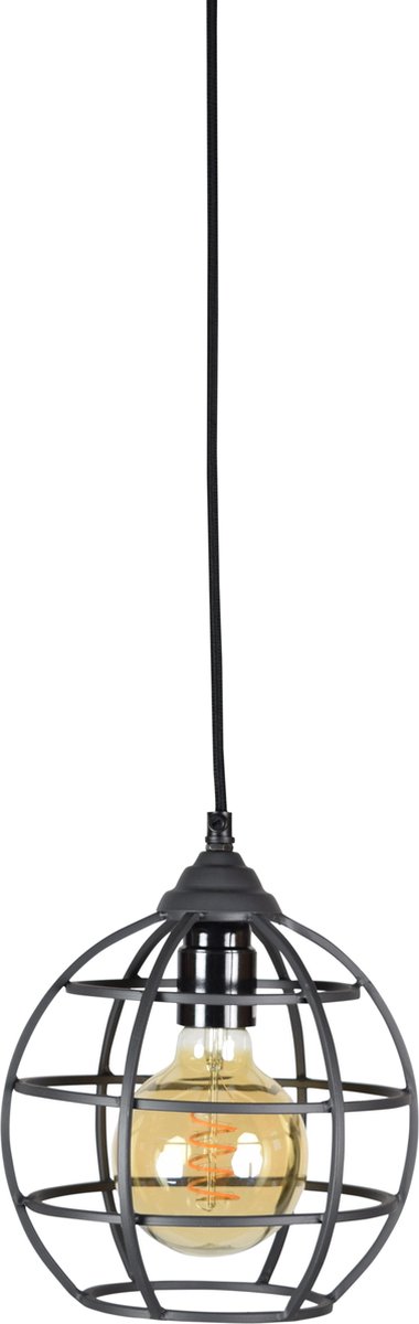 Hanglamp Globe 1-lichts Ø19 Vintage Black - Zwart