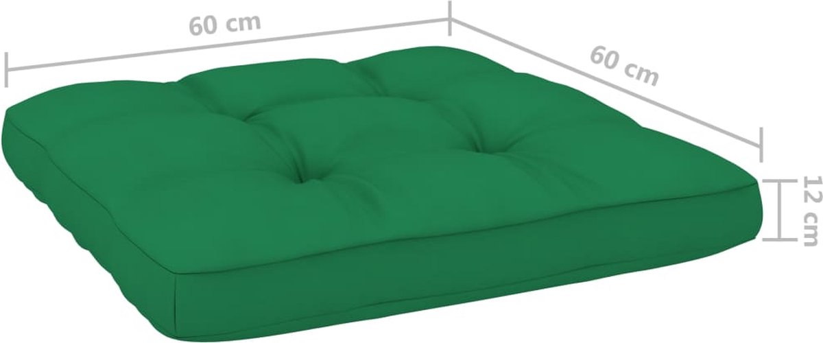 Vidaxl Tuinstoelen 2 St Mete Kussens Geïmpregneerd Grenenhout - Groen