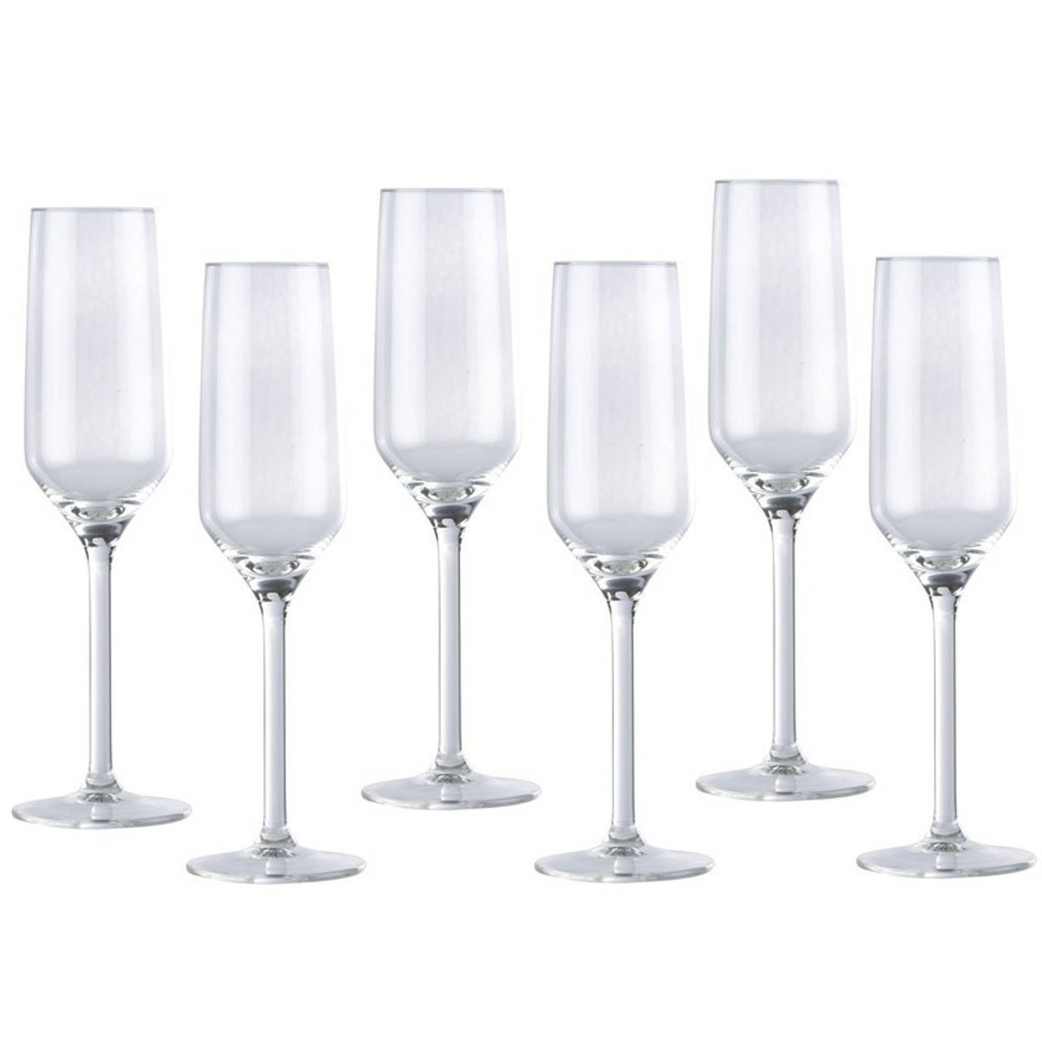 Bruiloft Champagneglaszen/ Proseccoglazen 12x Stuks 22 Centiliter - Feest / Party Champagneglazen Set