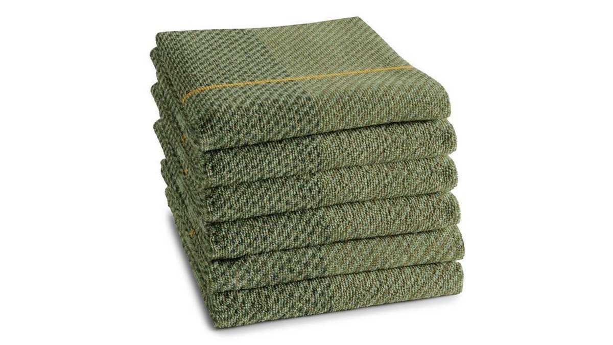 DDDDD Blend Keukendoek (Set Van 6) - 100% Katoen - Olive Green - Groen