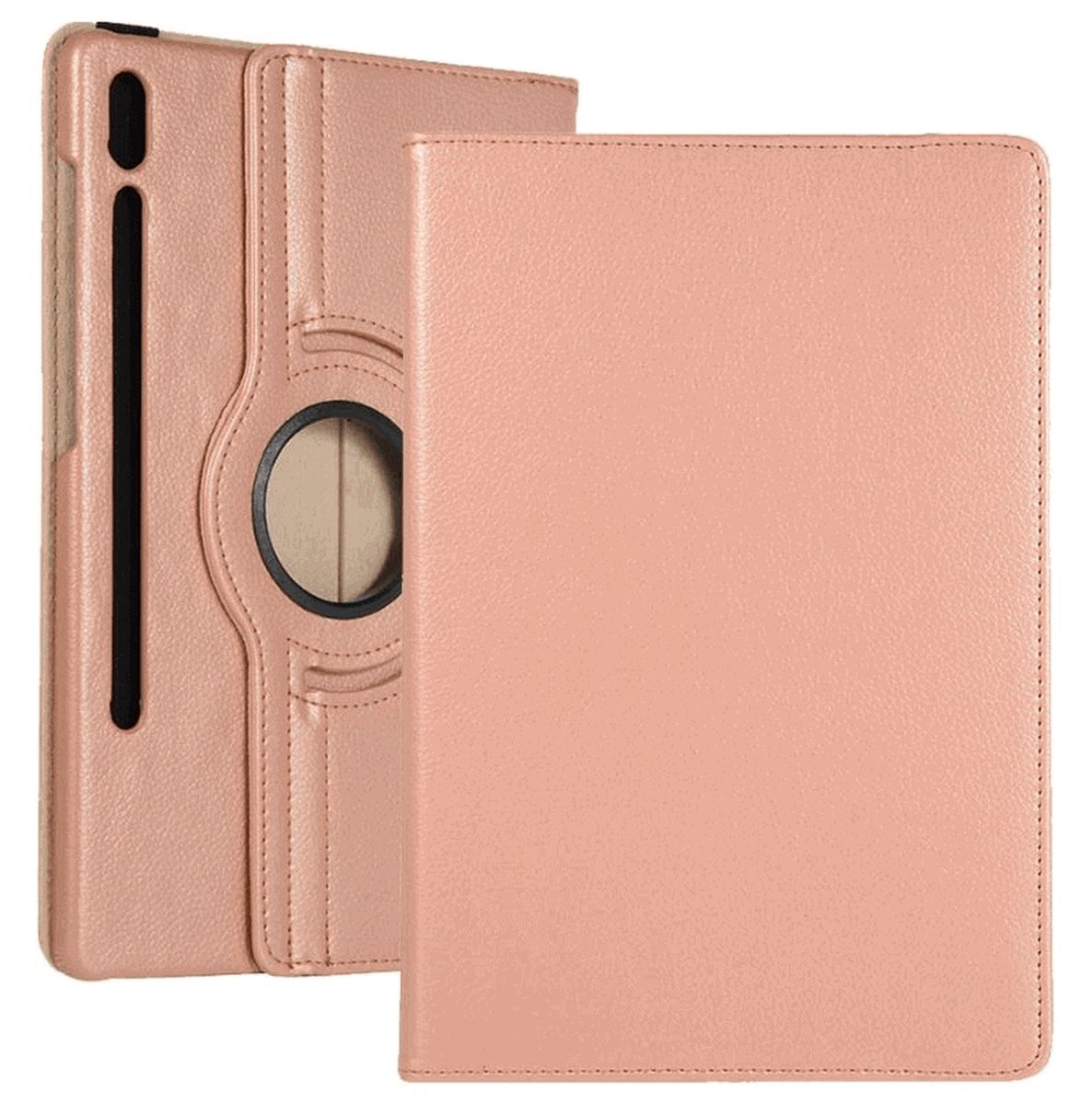 FONU 360 Boekmodel Hoesje Samsung Tab S7 - T870 / T875 - Rosegoud - Draaibaar