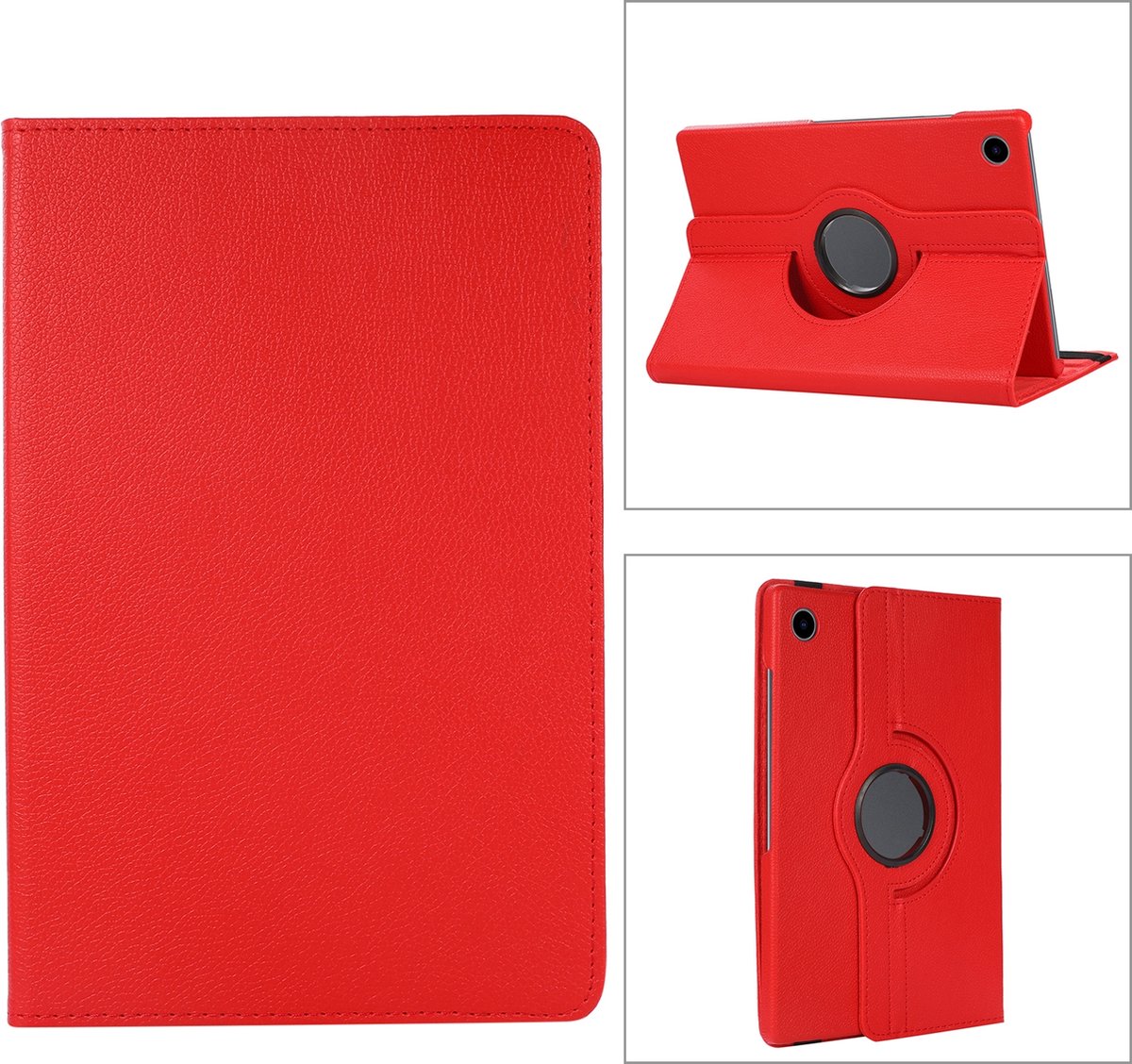 Fonu 360 Boekmodel hoes Samsung Tab A8 - 10.5 inch - Draaibaar - Rood