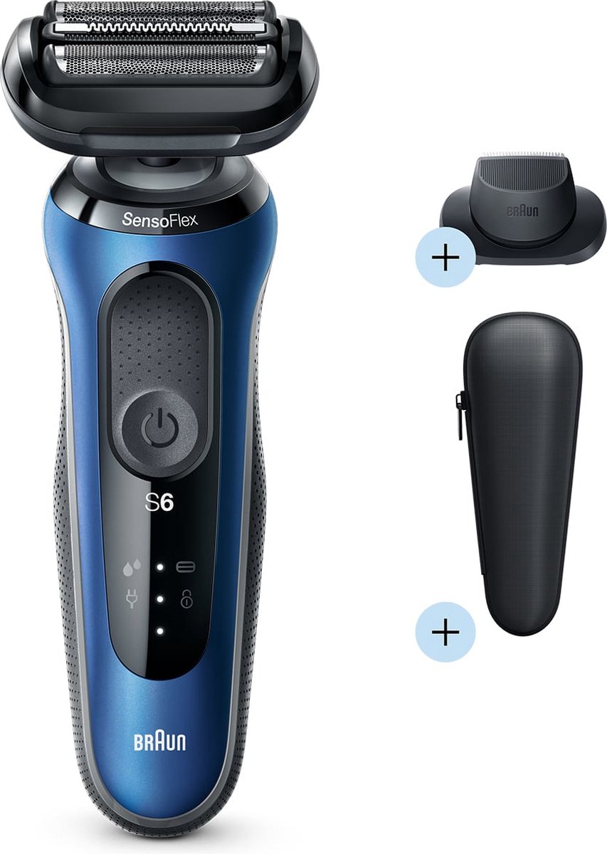Braun 60-B1200s Series 6 Wet&Dry scheerapparaat - Blauw