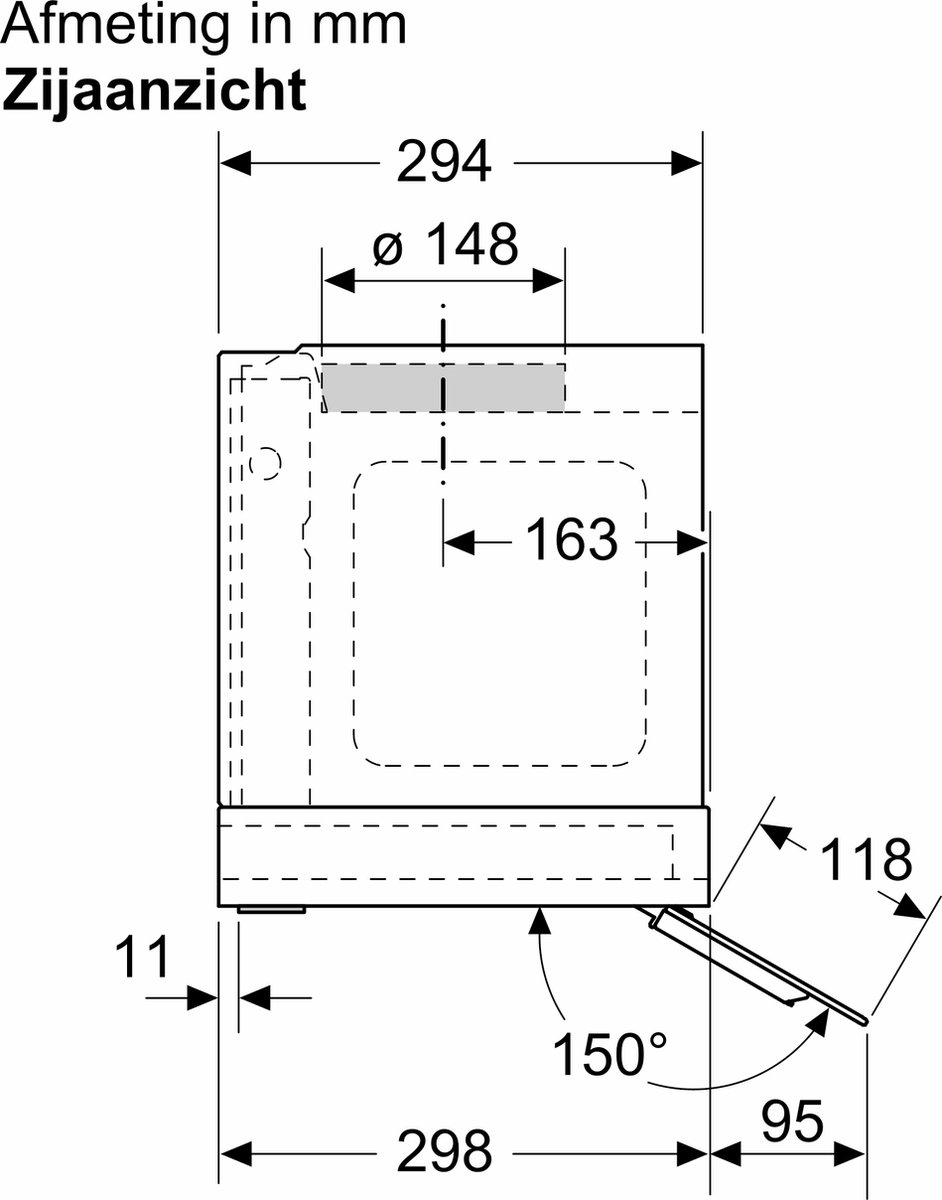 Bosch DBB67AM60 Serie 6 geintegreerde afzuigkap - Zwart