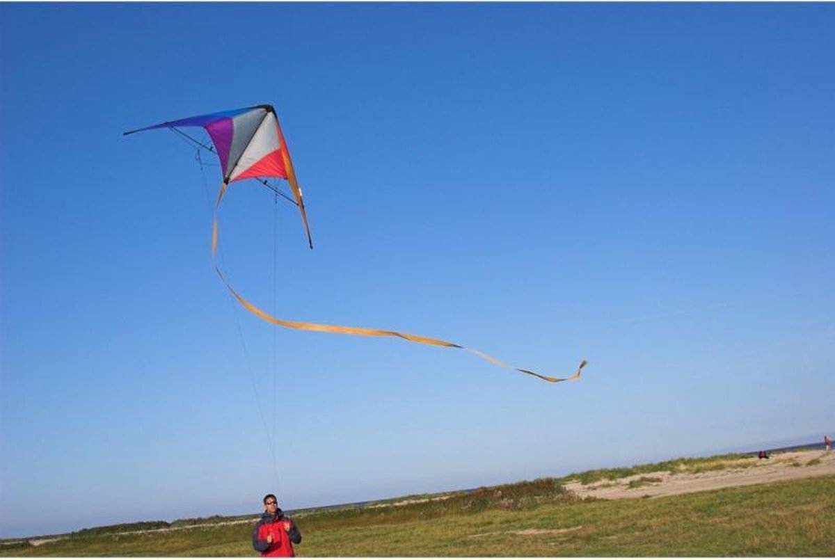 HQ Tweelijnsvlieger Calypso Ii Rainbow 110 Cm