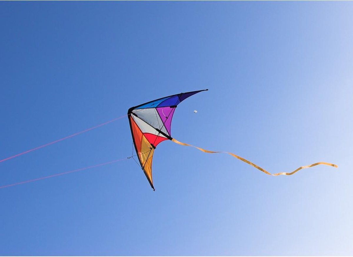 HQ Tweelijnsvlieger Calypso Ii Rainbow 110 Cm