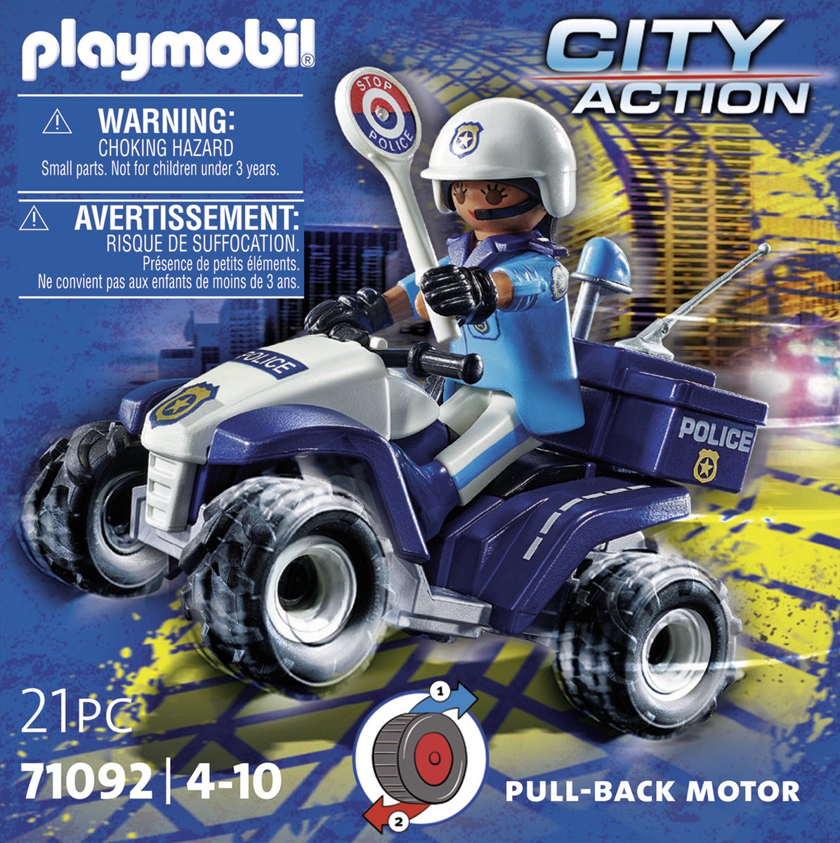 Top1Toys Playmobil 71092 Politie Speed Quad