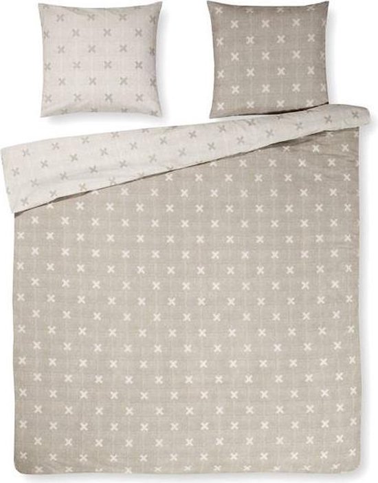 Day Dream Daan Dekbedovertrek - Lits-jumeaux (240x200/220 Cm + 2 Slopen) - Katoen - - Beige