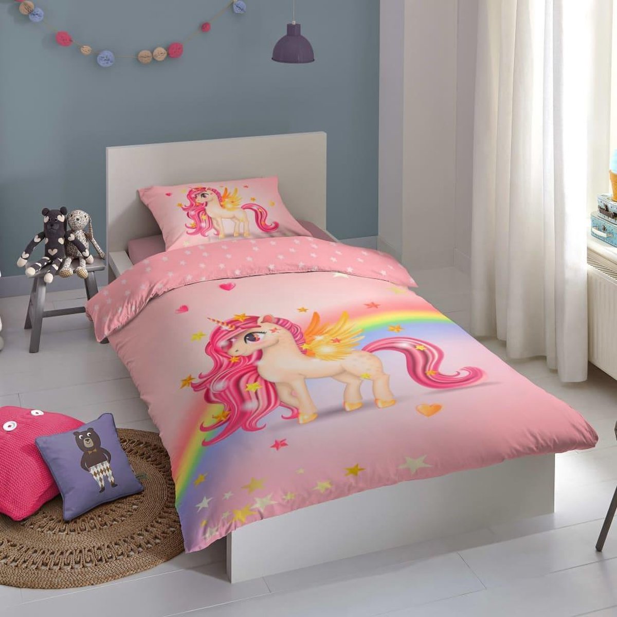 Good Morning dekbedovertrek Little Pony 135 x 200 cm katoen - Roze