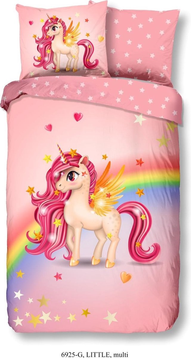 Good Morning dekbedovertrek Little Pony 135 x 200 cm katoen - Roze