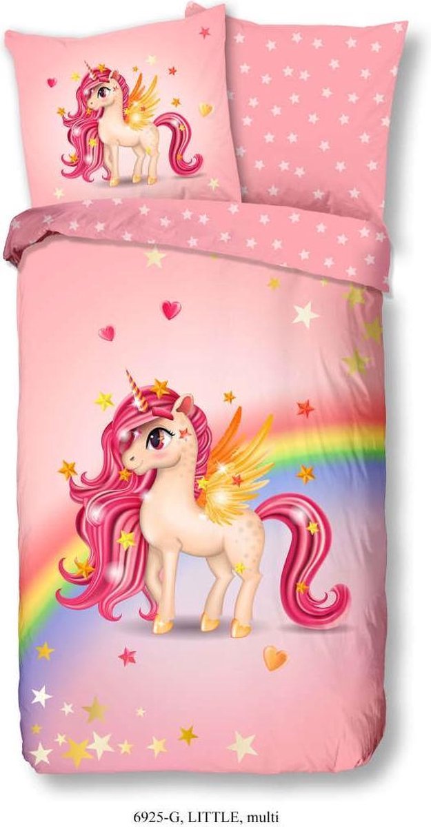 Good Morning dekbedovertrek Little Pony 135 x 200 cm katoen - Rosa