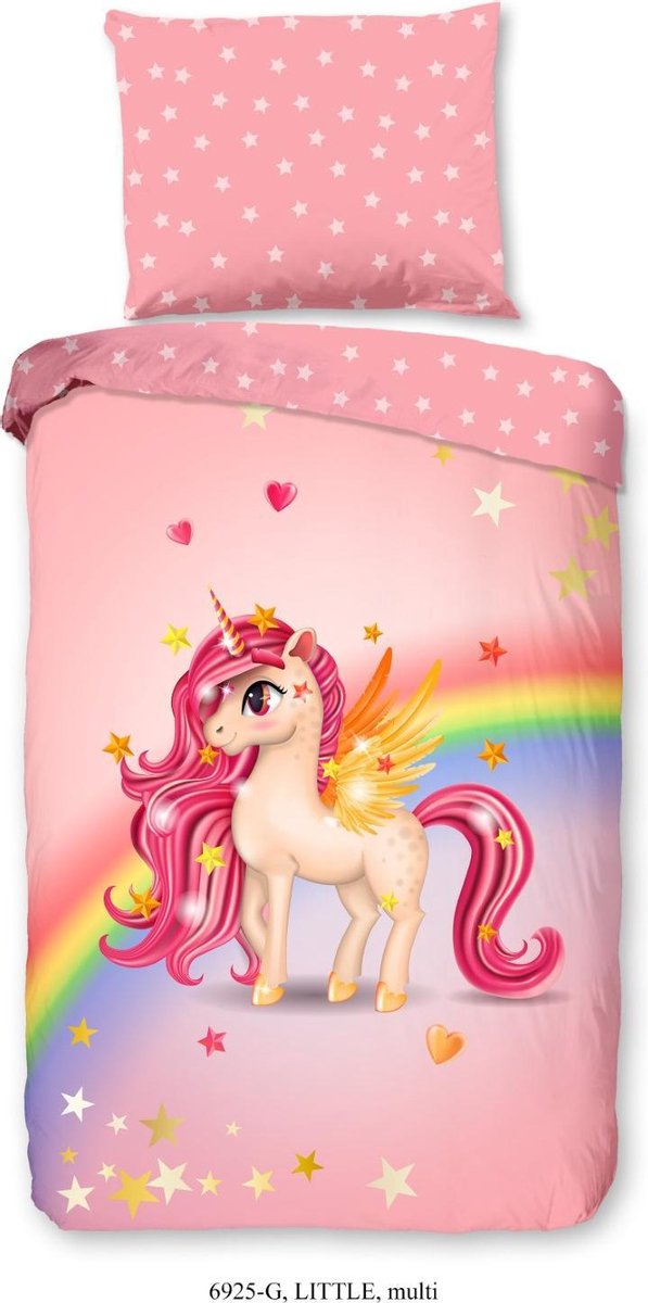Good Morning dekbedovertrek Little Pony 135 x 200 cm katoen - Roze