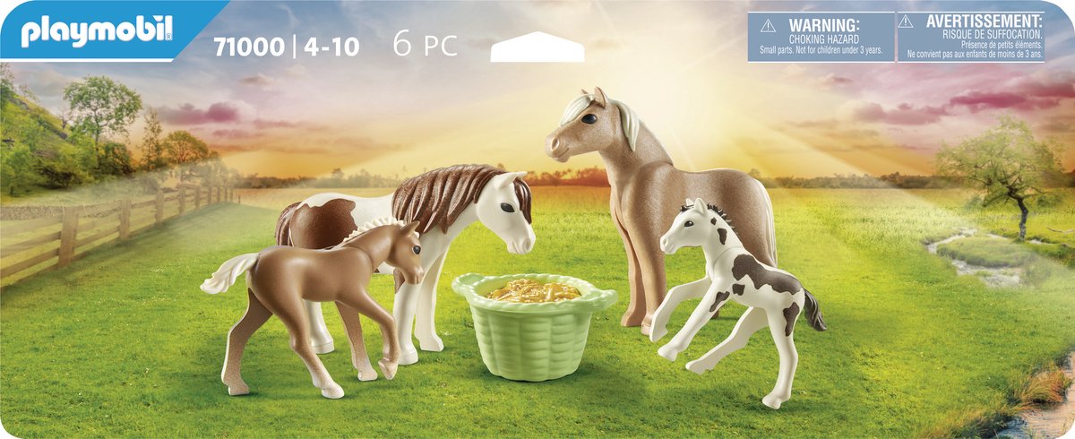 Playmobil Country 2 IJslandse pony&apos;s met veulens (71000)
