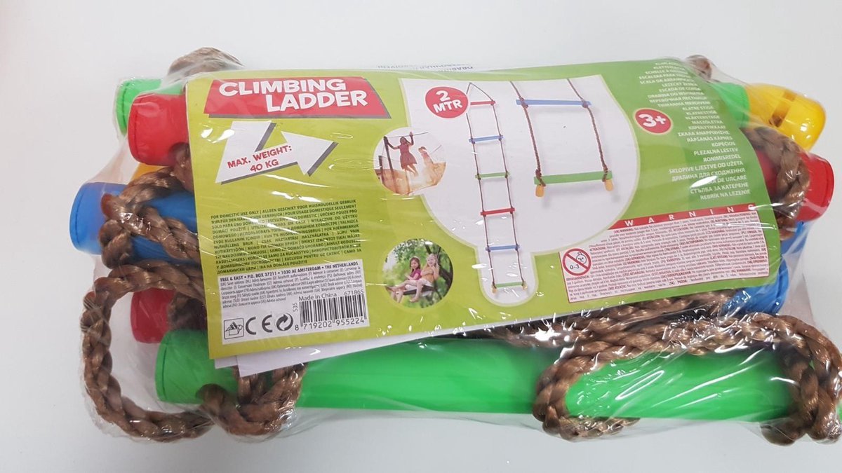 Free and Easy Touwladder 200 cm polypropyleen 6 tredes