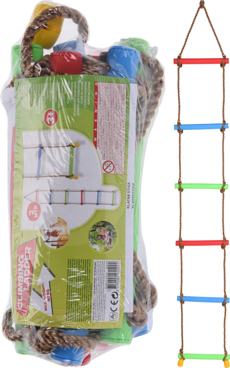 Free and Easy Touwladder 200 cm polypropyleen 6 tredes