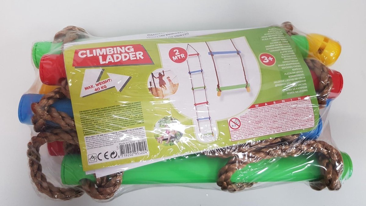 Free and Easy Touwladder 200 cm polypropyleen 6 tredes