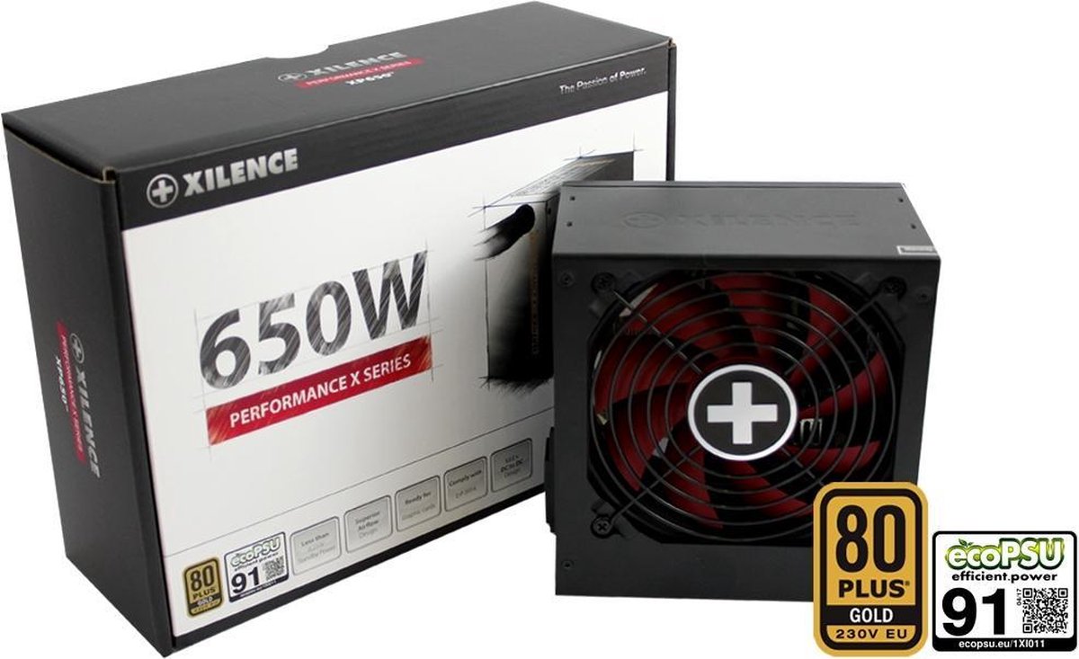 Xilence XP650R9 power supply unit 650 W ATX Zwart, - Rood