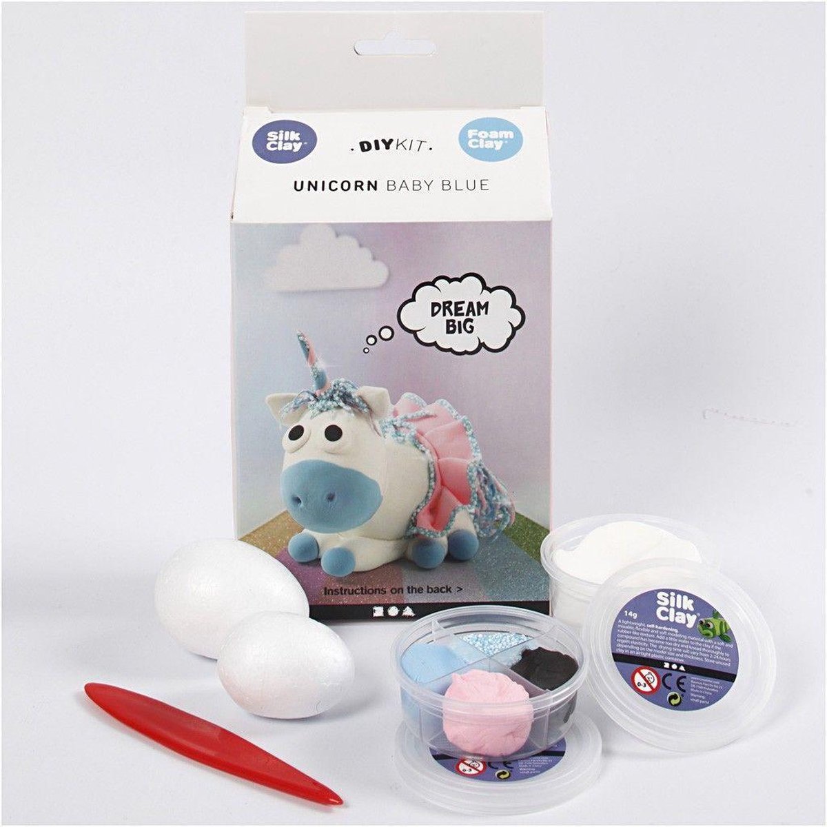 Silk Clay Knutselset funny friends baby blue 8-delig