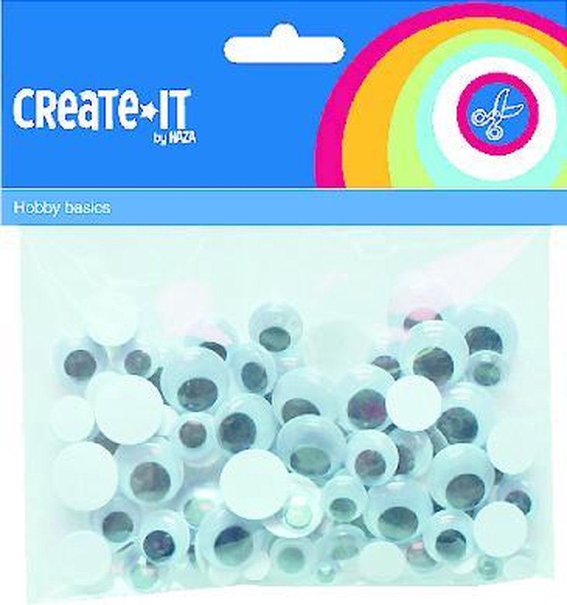 Haza Original Knutselset create it - bewegende ogen 100 stuks - Zwart