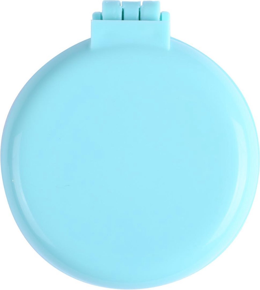 Sundaze Inklapbare borstel met spiegel blauw 7,5 cm