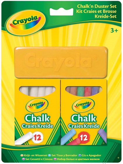 Crayola Bordkrijtjes met wisser junior 21,5 cm krijt 25-delig