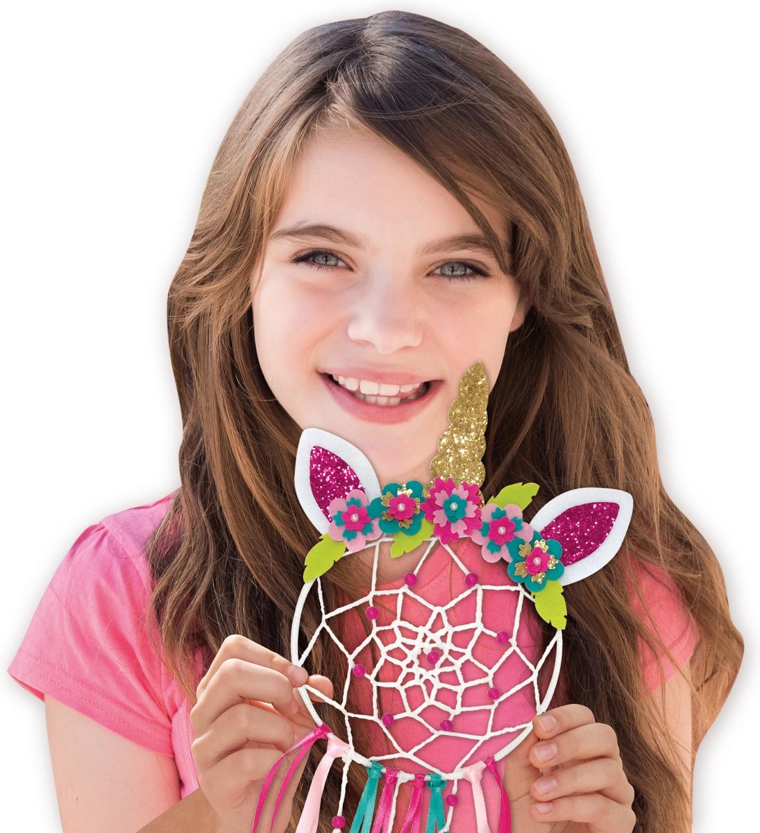 Lena Dromenvanger eenhoorn meisjes 21 cm 9-delig - Roze